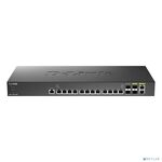 D-Link DXS-1210-16TC/B1A PROJ Управляемый L2+ коммутатор с 12 портами 10GBase-T, 2 портами 10GBase-X SFP+ и 2 комбо-портами 10GBase-T/SFP+