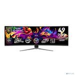 MSI MPG 49\" 491CQPX QD-OLED черный {QD-OLED Curved 1800R 5120x1440 240Hz 0.03ms 32:9 250cd 2xHDMI DisplayPort 2xUSB USB-C(90W) Tilt Swiv HAS Vesa}
