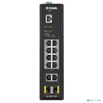 D-Link DIS-200G-12PS/A1A Промышленный управляемый коммутатор 2 уровня с 10 портами 10/100/1000Base-T и 2 портами 1000Base-X SFP (8 портов с поддержкой PoE 802.3af/802.3at (30 Вт),PoE бюджет до 240 Вт)